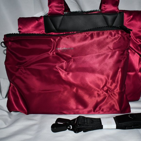 VeeCollective Caba MEDIUM Nylon Tote Bag in Oxblood #1213-202-377 NWT - Picture 4 of 7